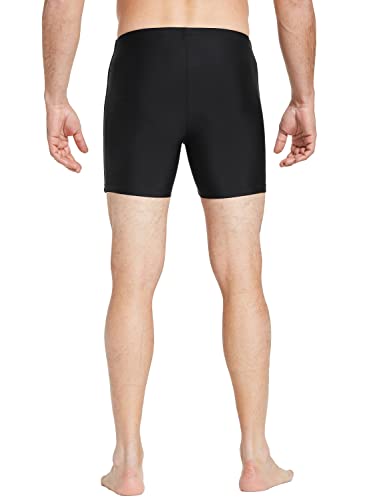 BALEAF Men's Athletic Swim Jammers Quick Dry Compression Square Leg Swim Brief Swimsuit