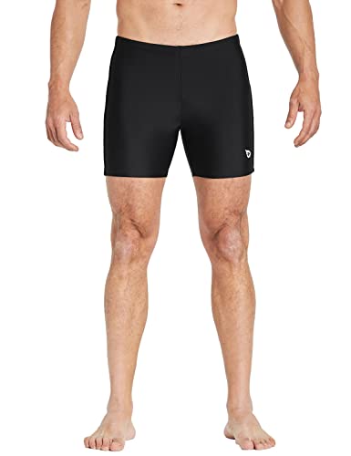 BALEAF Men's Athletic Swim Jammers Quick Dry Compression Square Leg Swim Brief Swimsuit