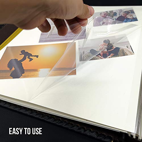 Totocan Photo Album Self Adhesive Pages, 80 Pages Huge Magnetic Self-Stick Picture Album with Leather Vintage Inspired Cover, DIY Albums Holds 3X5, 4X6, 5X7, 6X8, 8X10, 10X12 Photos (Darkgreen)