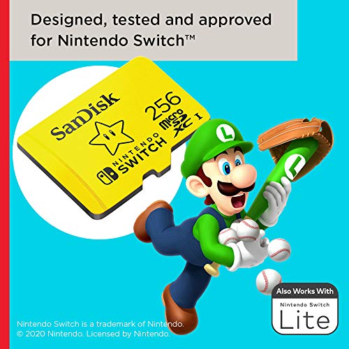 SanDisk 256GB microSDXC Card, Licensed for Nintendo Switch - SDSQXAO-256G-GNCZN