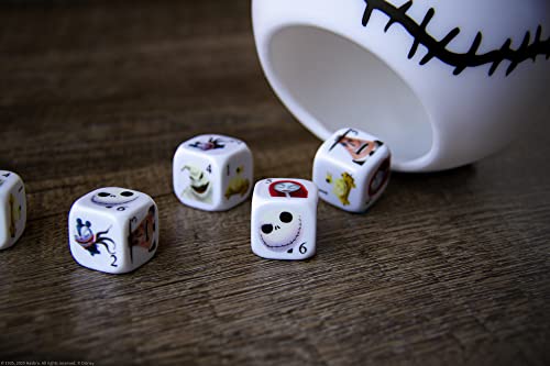 Disney Yahtzee The Nightmare Before Christmas Dice Game | Collectible Jack Skellington Toy | Family Dice Game & Travel Games