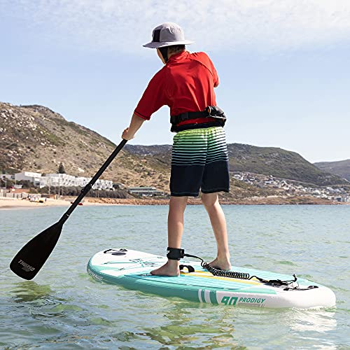 THURSO SURF Prodigy Junior Kids Inflatable SUP Stand Up Paddle Board 7'6 x 30'' x 4'' Two Layer Includes Adjustable Carbon Shaft Paddle/3 Fins/Leash/Duffle Bag/NO Pump Included