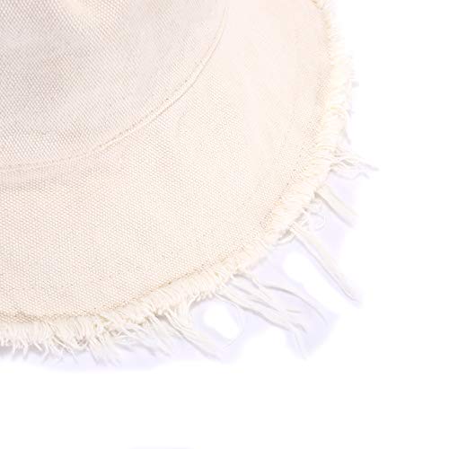 boderier Sun Hats for Women Summer Casual Wide Brim Cotton Bucket Hat Beach Vacation Travel Accessories