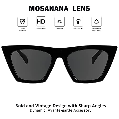 mosanana Square Cat Eye Sunglasses for Women Trendy Style Model-SHINE