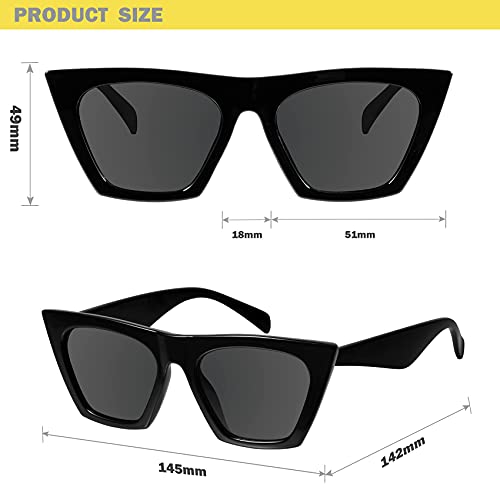 mosanana Square Cat Eye Sunglasses for Women Trendy Style Model-SHINE