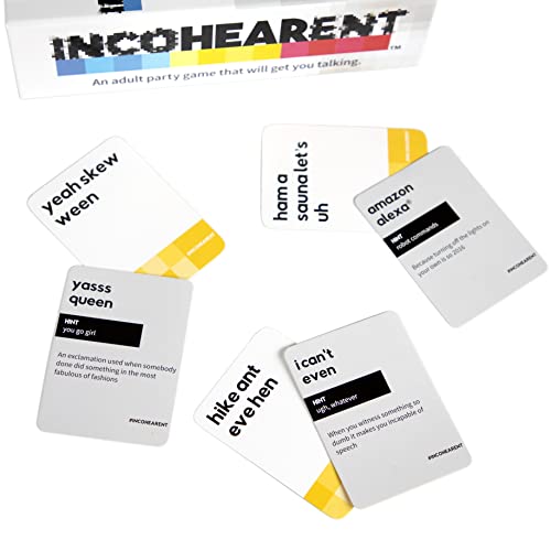 WHAT DO YOU MEME? Incohearent - The Party Game Where You Compete to Guess The Gibberish - Gifts for Party Hosts - Adult Card Games for Game Night