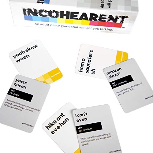 WHAT DO YOU MEME? Incohearent - The Party Game Where You Compete to Guess The Gibberish - Gifts for Party Hosts - Adult Card Games for Game Night