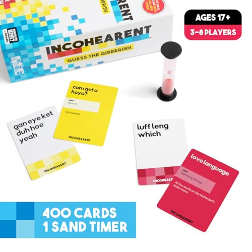 WHAT DO YOU MEME? Incohearent - The Party Game Where You Compete to Guess The Gibberish - Gifts for Party Hosts - Adult Card Games for Game Night