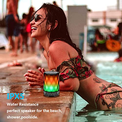 LFS Portable Bluetooth Speakers, Night Light Waterproof, Lightweight Portable Speakers for Travel, Pool, Beach, Biking, Kayak, Gifts for Kids, Women