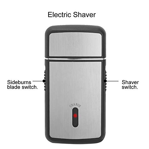 Men's Foil Shavers, Mini USB Electric Shaver USB Rechargeable Facial Electric Shaver with Cleaning Brush Hair Beard Trimmer for Home Travel and Camping