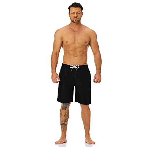 KAILUA SURF Mens Swim Trunks Long, Quick Dry Mens Boardshorts, 9 Inches Inseam Mens Bathing Suits with Mesh Lining