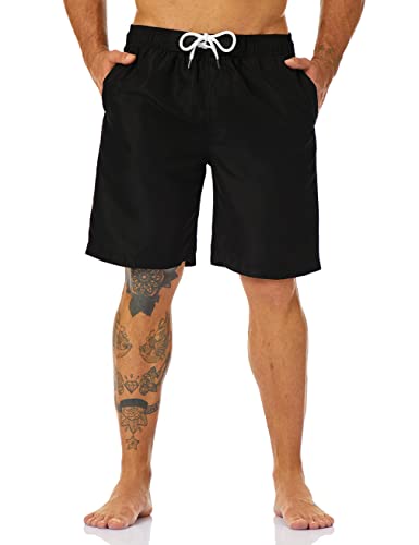 KAILUA SURF Mens Swim Trunks Long, Quick Dry Mens Boardshorts, 9 Inches Inseam Mens Bathing Suits with Mesh Lining