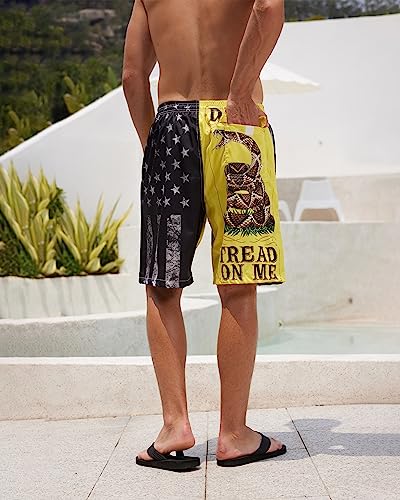 Mens Swim Trunks Quick Dry Board Shorts with Mesh Lining, Breathable Surf Beach Shorts Swimwear Bathing Suits