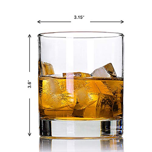 Whiskey Glasses,Set of 2,11 oz,Premium Scotch Glasses,Bourbon Glasses for Cocktails,Rock Style Old Fashioned Drinking Glassware,Perfect for Father's Day,Party,Bars,Gift, Restaurants and Home