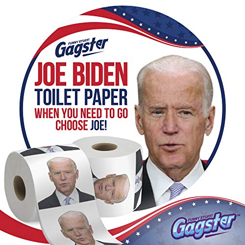 Joe Biden Funny Political Toilet Paper Roll by Gagster - TP Prank Democrat & Republican Election Party Joke Gifts,White Elephant Gift Exchange, Secret Santa, Make your Butt Laugh