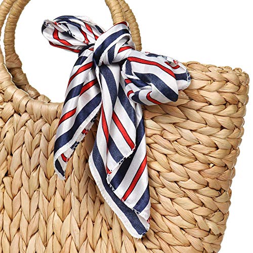 Summer Rattan Bag for Women Straw Hand-woven Top-handle Handbag Beach Sea Straw Rattan Tote Clutch Bags