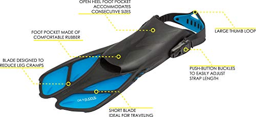 Cressi Adult Snorkel Set (Mask, Dry Snorkel, Adjustable Fins) - Light for Travel - Bonete Pro Dry Set: Designed in Italy