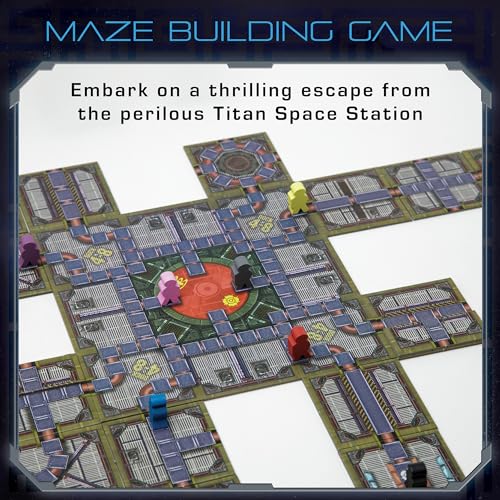 No Escape: Strategic Maze-Building Board Game - Space Station Escape Adventure, Family & Friends Tile Placement Game, Ages 10+, 2-8 Players, Easy Setup