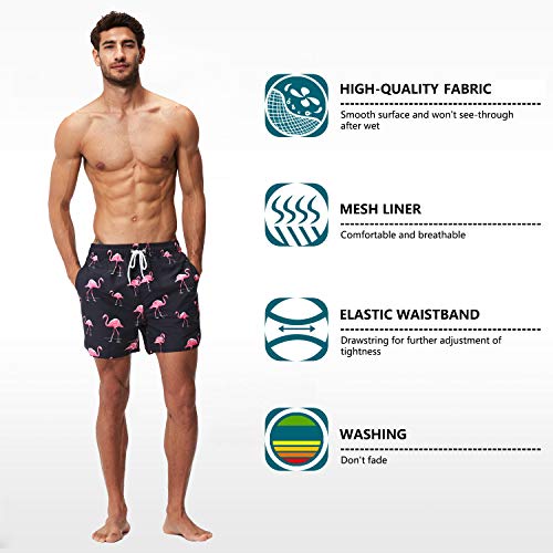 SILKWORLD Men's Swim Trunks Quick Dry Shorts with Pockets