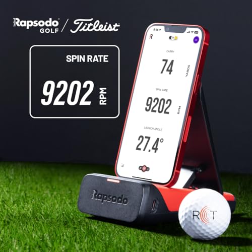 Rapsodo Mobile Launch Monitor for Golf Indoor and Outdoor Use with GPS Satellite View and Professional Level Accuracy, iPhone & iPad Only