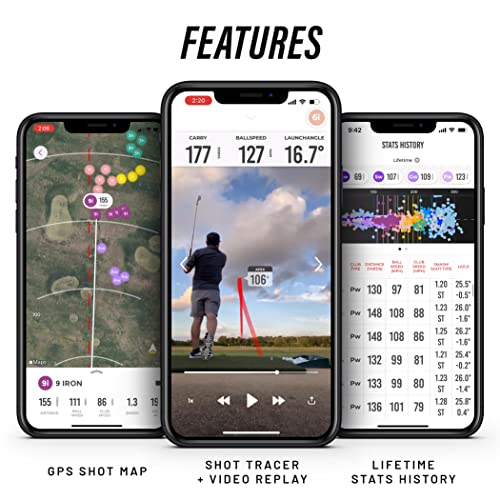Rapsodo Mobile Launch Monitor for Golf Indoor and Outdoor Use with GPS Satellite View and Professional Level Accuracy, iPhone & iPad Only
