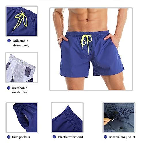 Lncropo Men's Swim Trunks Quick Dry Bathing Suits with Mesh Lining Swimwear Swim Shorts