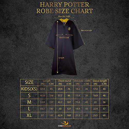 Cinereplicas Harry Potter - Hogwarts Robe Hufflepuff - XL - Official License