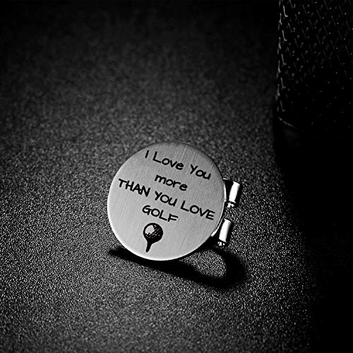 Golf Ball Marker with Magnetic Hat Clip Golf Gift for Husband Boyfriend Dad - I Love You More Than You Love Golf' - Golf Accessories for Men - A Perfect Mens Gift for Golf Lovers