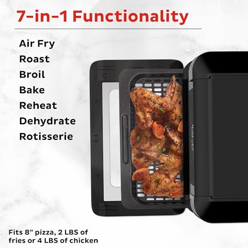 Instant Pot 10QT Air Fryer, 7-in-1 Functions with EvenCrisp Technology that Crisps, Broils, Bakes, Roasts, Dehydrates, Reheats & Rotisseries, Includes over 100 In-App Recipes, Stainless Steel