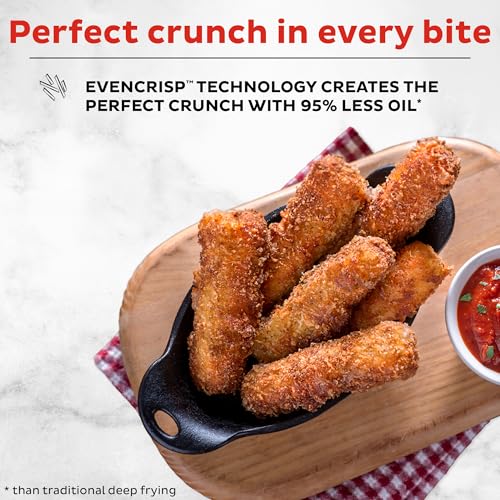 Instant Pot 10QT Air Fryer, 7-in-1 Functions with EvenCrisp Technology that Crisps, Broils, Bakes, Roasts, Dehydrates, Reheats & Rotisseries, Includes over 100 In-App Recipes, Stainless Steel