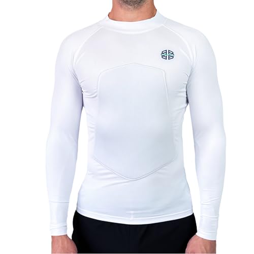 SPF 50+ 5mm Padded Rash Guard for Surfing, Boogie, Scuba