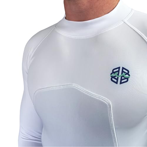 SPF 50+ 5mm Padded Rash Guard for Surfing, Boogie, Scuba