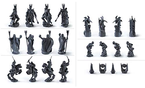 The Noble Collection The Lord of The Rings - Chess Set: Battle for Middle-Earth,Black, for 5 Players