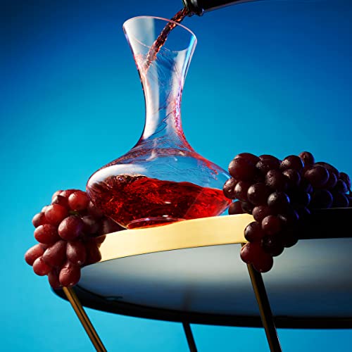 Godinger Wine Decanter Carafe, Hand Blown Wine Decanter Aerator - Wine Gifts