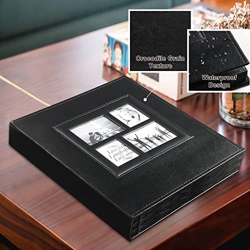 Ywlake Photo Album 4x6 500 Pockets Photo, Extra Large Capacity Family Wedding Picture Albums Holds 500 Horizontal and Vertical Photos Black