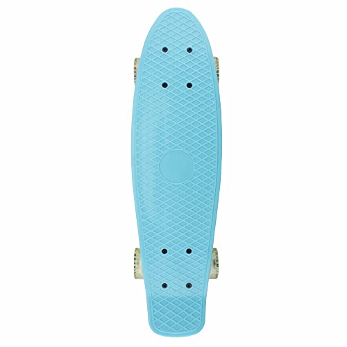 Skateboards Complete 22 Inch Mini Cruiser Retro Skateboard for Kids Boys Youths Beginners