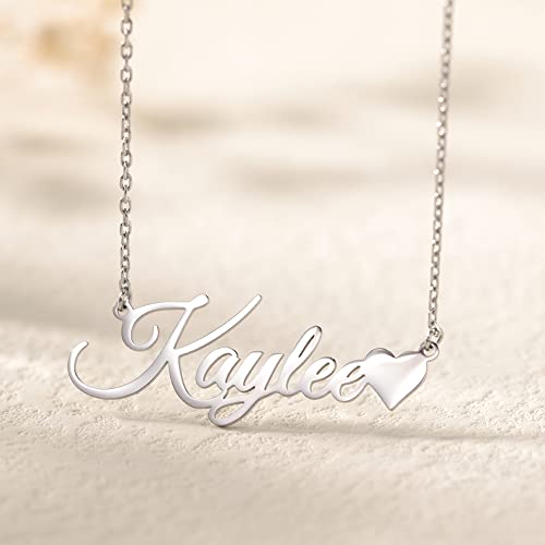 Custom Name Necklace Personalized Sterling Silver Necklaces for Women Customized Name Necklaces Pendant Jewelry Gifts for Women