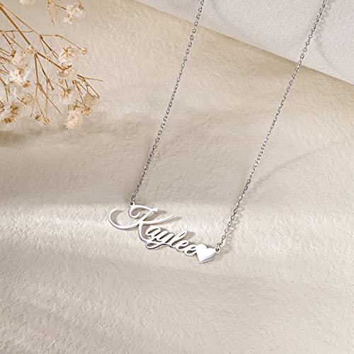 Custom Name Necklace Personalized Sterling Silver Necklaces for Women Customized Name Necklaces Pendant Jewelry Gifts for Women