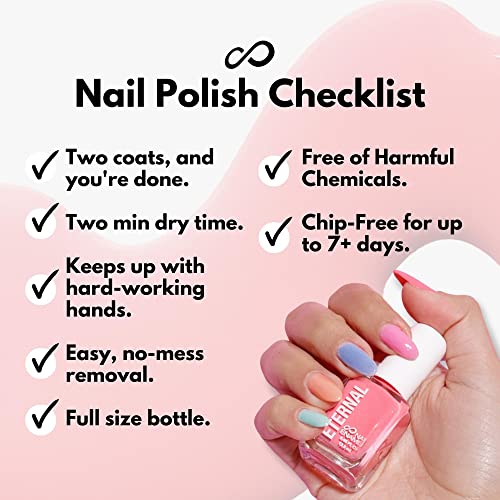 Eternal Pastel Nail Polish Sets for Women (CANDY PASTELS) - Pastel Nail Polish Set for Girls - Long Lasting & Quick Dry Nail Polish Set for Home DIY Manicure Pedicure - Made in USA, 13.5mL (Set of 5)