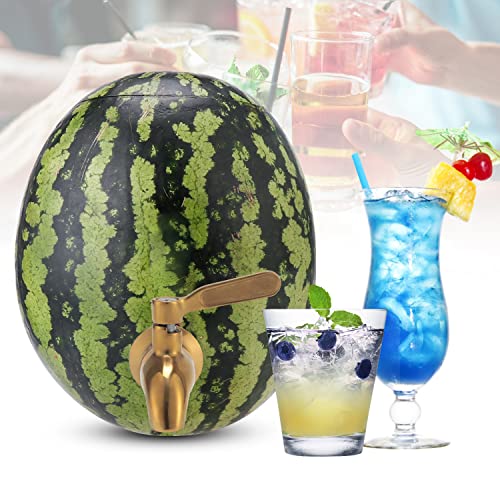 Stainless Steel Watermelon Keg Tap Kit - [Leakproof] [NO Clog] Pumpkin Fruit Keg Tapping with Coring Tool, [Adjust Shank] Watermelon Spigot for Cocktail Party-Ice Tea Drink Dispenser Spout