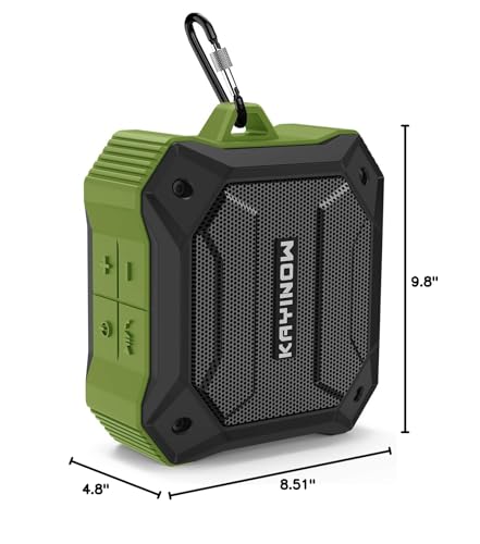 Portable Bluetooth Speaker Waterproof，IPX7 Shower Speaker with Deep Bass,Loud Sound,12 Hours Playtime TWS Small Speaker for Bicycle Hiking Outdoor Camping