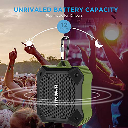 Portable Bluetooth Speaker Waterproof，IPX7 Shower Speaker with Deep Bass,Loud Sound,12 Hours Playtime TWS Small Speaker for Bicycle Hiking Outdoor Camping