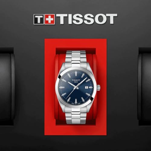 Tissot Mens Gentleman Stainless Steel Dress Watch Grey