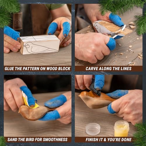 BeaverCraft Wood Carving Kit Comfort Bird DIY Kits for Adults Hobbies Whittling Knife Kit for Beginners & Kids Adult Craft Kits Wood Carving Knife Set