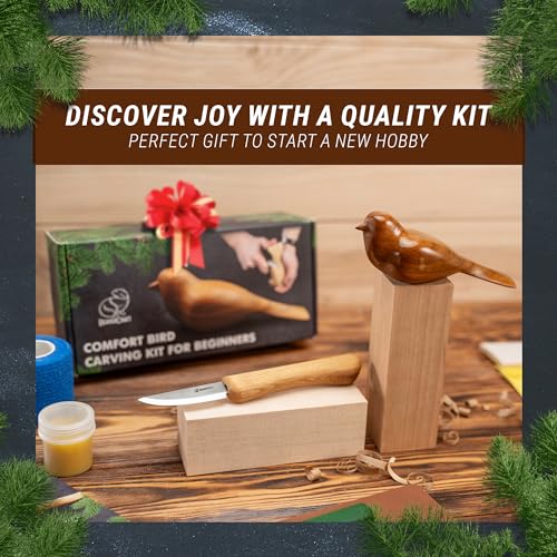 BeaverCraft Wood Carving Kit Comfort Bird DIY Kits for Adults Hobbies Whittling Knife Kit for Beginners & Kids Adult Craft Kits Wood Carving Knife Set