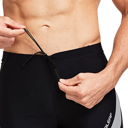 BALEAF Men's Square Leg Athletic Swim Jammers Durable Training Splice Team Swimsuit