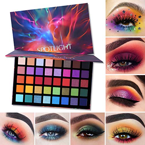 UCANBE Spotlight Eyeshadow Palette Professional 40 Color Eye Shadow Matte Shimmer Makeup Pallet Highly Pigmented Colorful Powder Long Lasting Waterproof Eye Shadow