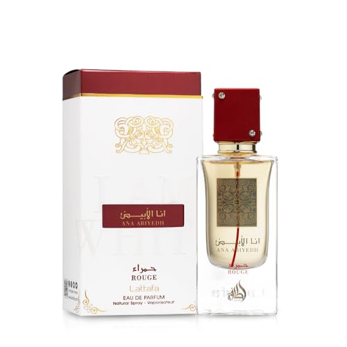 Lattafa Perfumes Ana Abiyedh Rouge for Unisex Eau de Parfum Spray, 2.0 Ounce / 60 ml