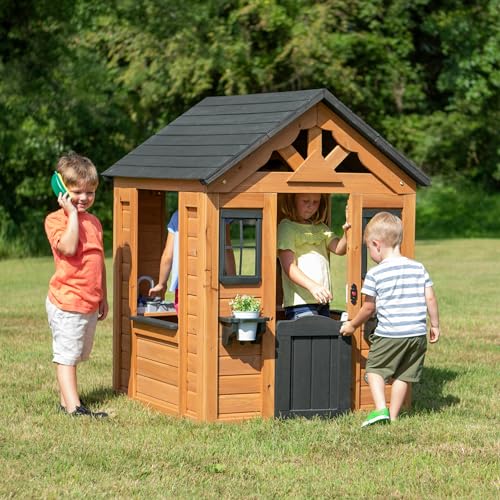 Backyard Discovery Sweetwater All Cedar Wooden Playhouse, Light Brown