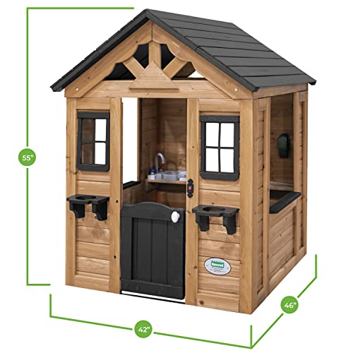 Backyard Discovery Sweetwater All Cedar Wooden Playhouse, Light Brown